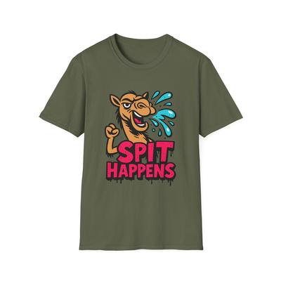 Unisex Softstyle T-Shirt Pop Art Kamel Spucken Lustiges Surreales Tierdesign