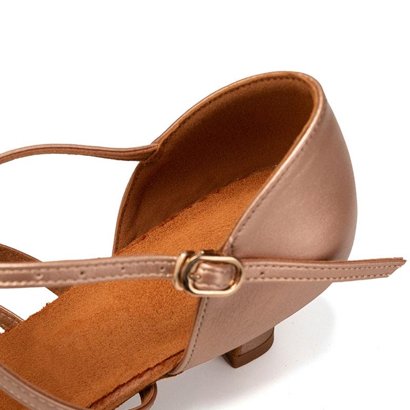 Leder Mittelhoch Absatz Latein Tanzschuhe für Damen Weiche Wildledersohle Tango Walzer Cha Cha Ball Party Tanzschuhe 5,5cm Mittelhoher Absatz