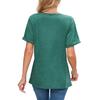 Women's Solid Color V-Neck Casual T-Shirt Short Sleeve Top
