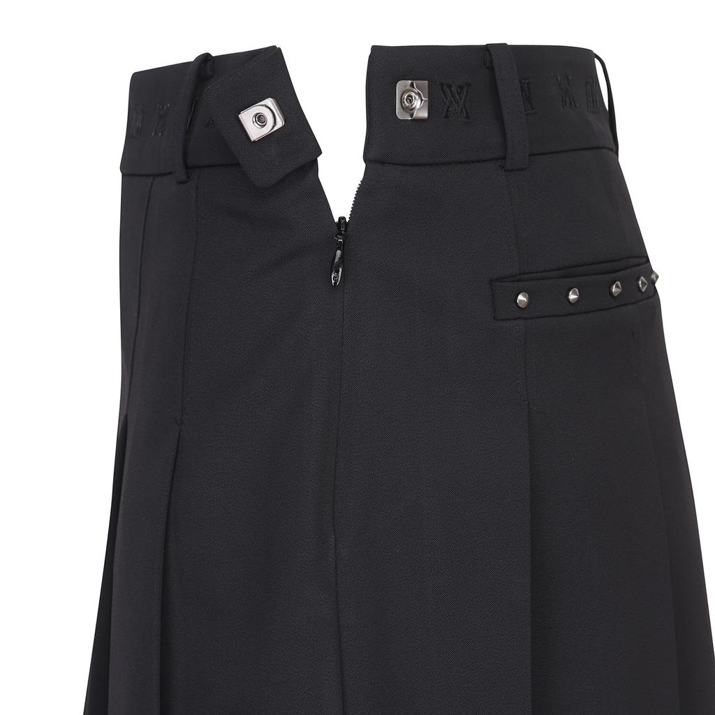 Anew Golf W Logo Band Point Pleats Sq_Bk