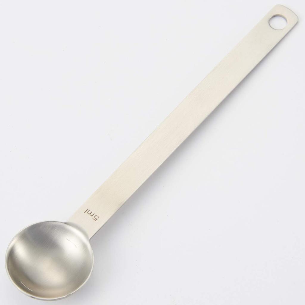 MUJI Measuring MCD54A6S Long-Handled Spoon, Small, Silver,