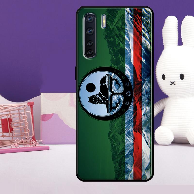 Chechnya Wolf Chechen Flag Case For Oppo A18 A38 A78 A98 A58 A60 A80 A40 A96 A76 A16 A94 A74 A54 A15 A17 A57 A77 A5 Pro