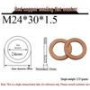 Annealed Red Copper Gasket Washer Pad for Sealing Fastener, M4-M34