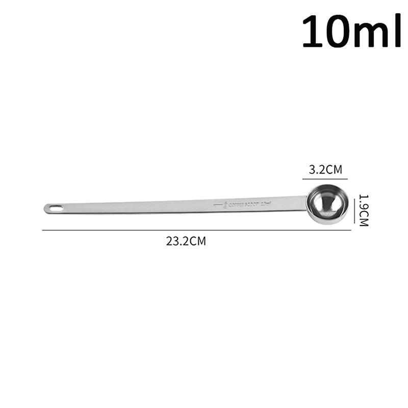 

Кофейные ложки с длинной ручкой 201 из нержавеющей стали, мерная ложка для порошка кофе и молока, подходит для кофейного контейнера для молотого кофе 10ML