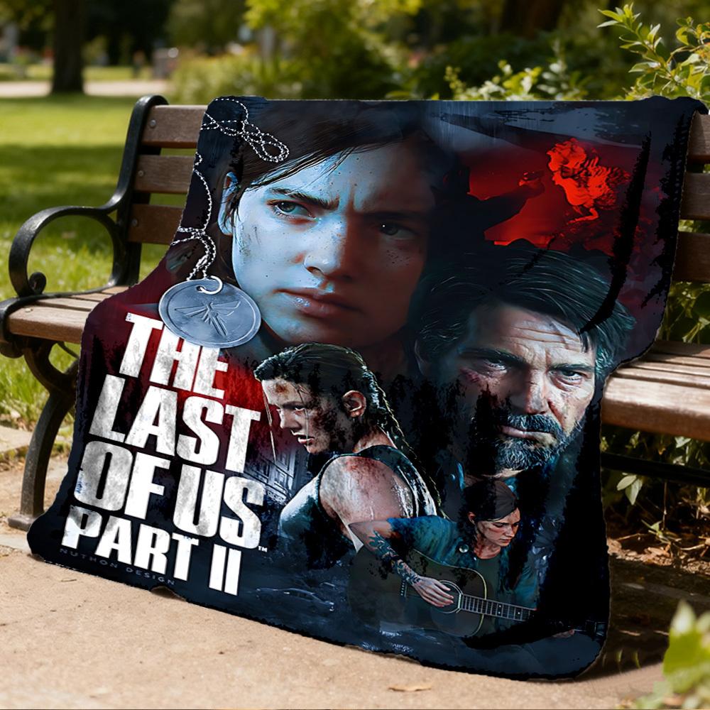 1pc The Last of Us Outdoor Flannel Blanket for Girls Soft, Lightweight Throw Perfect for Camping, and Gifting, Digital