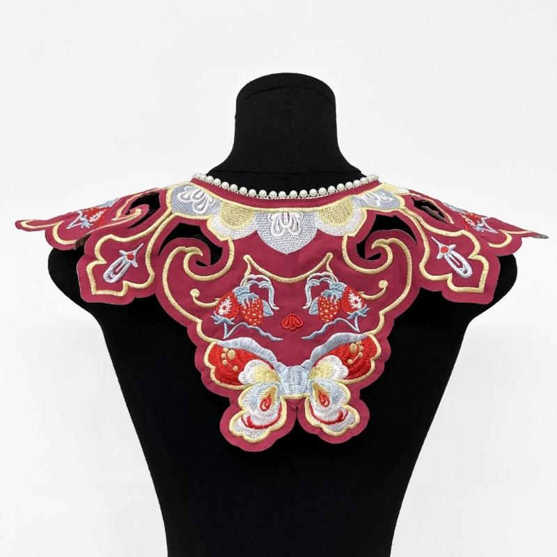 Elegant Embroidered Cloud Shoulder Scarf Fashion False Coller Flexible Costume Scarf For Weddings Parties And Prom Event