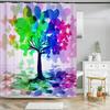 Bathroom shower curtain 3D beautiful butterfly printing polyester waterproof curtain home decoration curtain with hook 180x180cm