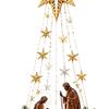 Decoração de Parede para Presépio de Natal Estrela Iluminada 2D em Acrílico 30cm Arte de Parede para Presépio de Natal para Lareira de Casa