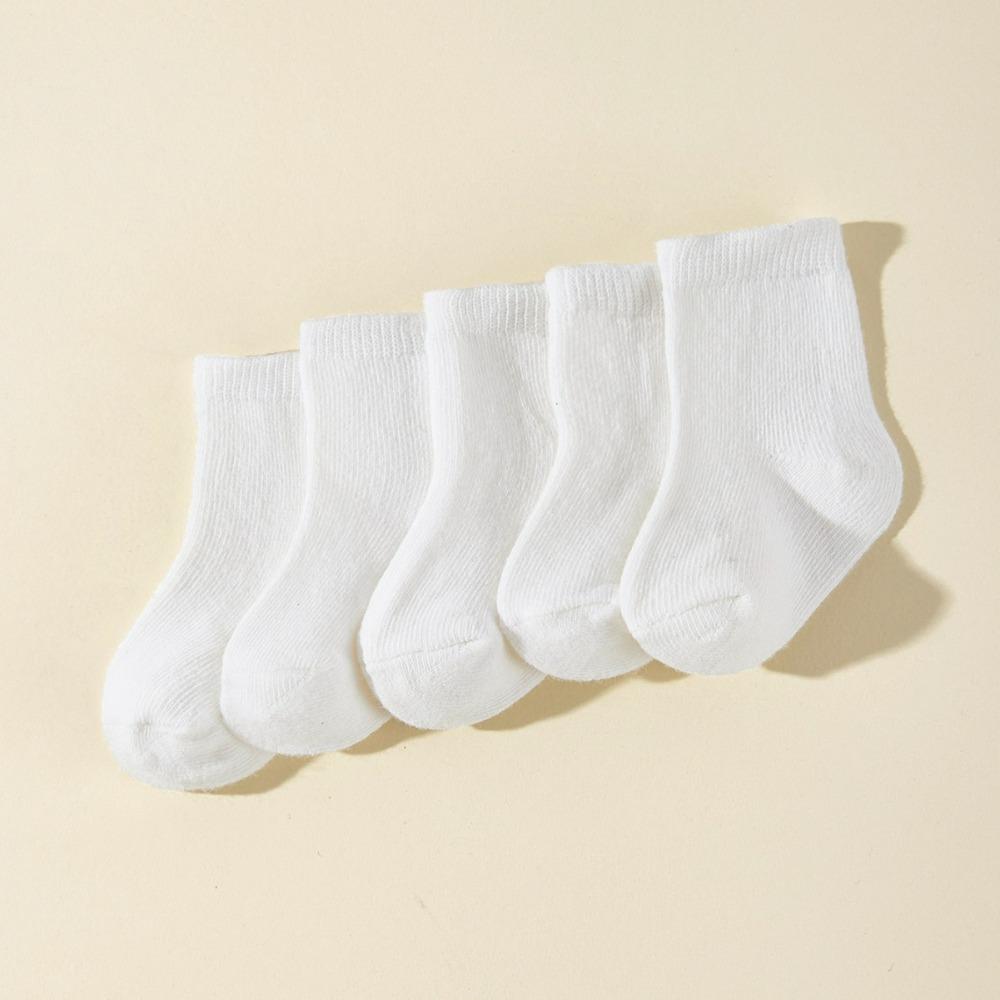 5Pair/lot Newborn Baby Children Cotton Socks Fashion White for 0-2 Years Kids Spring Autumn Baby Boys and Girls Boat Socks