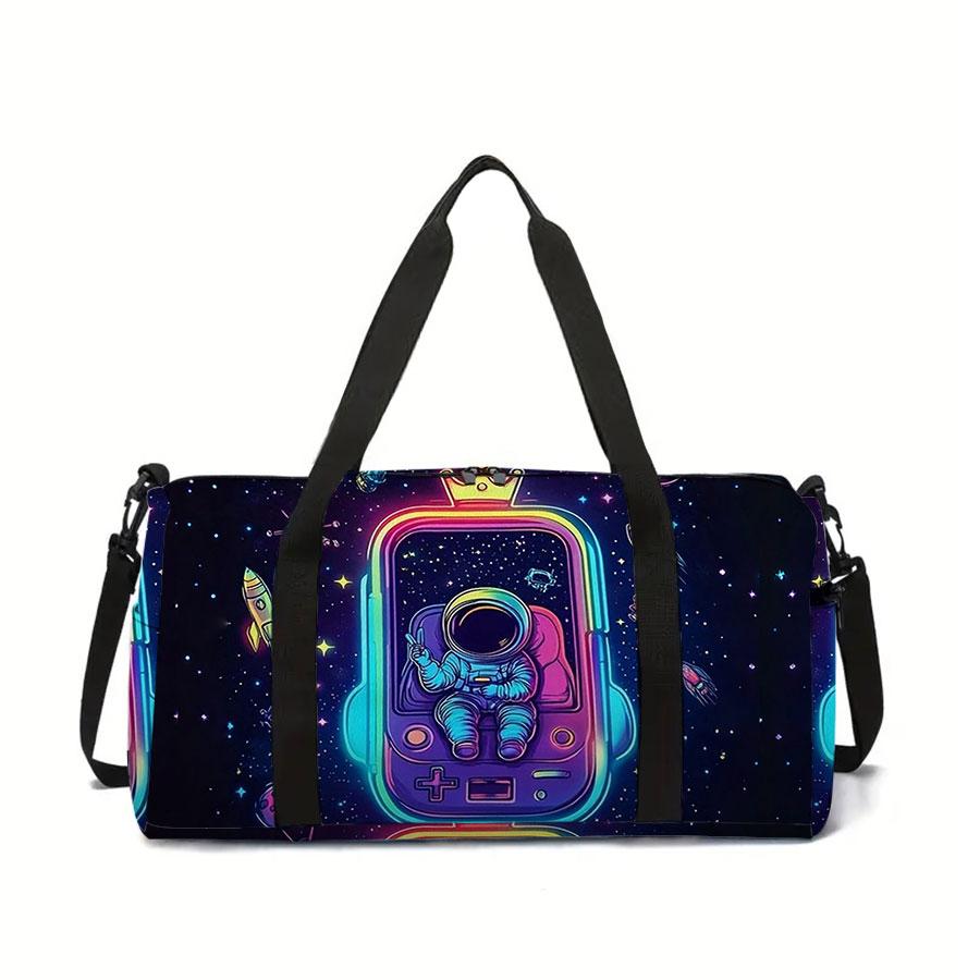 Console di Gioco Astronauta Cartone Animato 2D Zaino Scolastico da Viaggio Grande Capacità Borsa da Viaggio con Cerniera Miglior Regalo per Ragazzi Ragazze Stile alla Moda