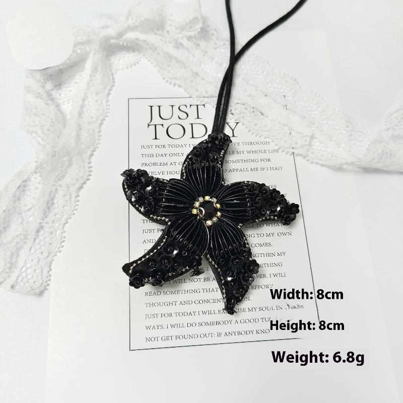 1 Piece Butterfly Applique Patch Hanging Rope Keyring  Starfish Sequin Handmade Beaded Clothing Sew On Patches Pendant