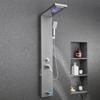 VEVOR Shower Panel Tower System with Rainfall Waterfall Shower Head, LED, 53 in Brushed Stainless Steel Shower Column, 5-Function Faucet