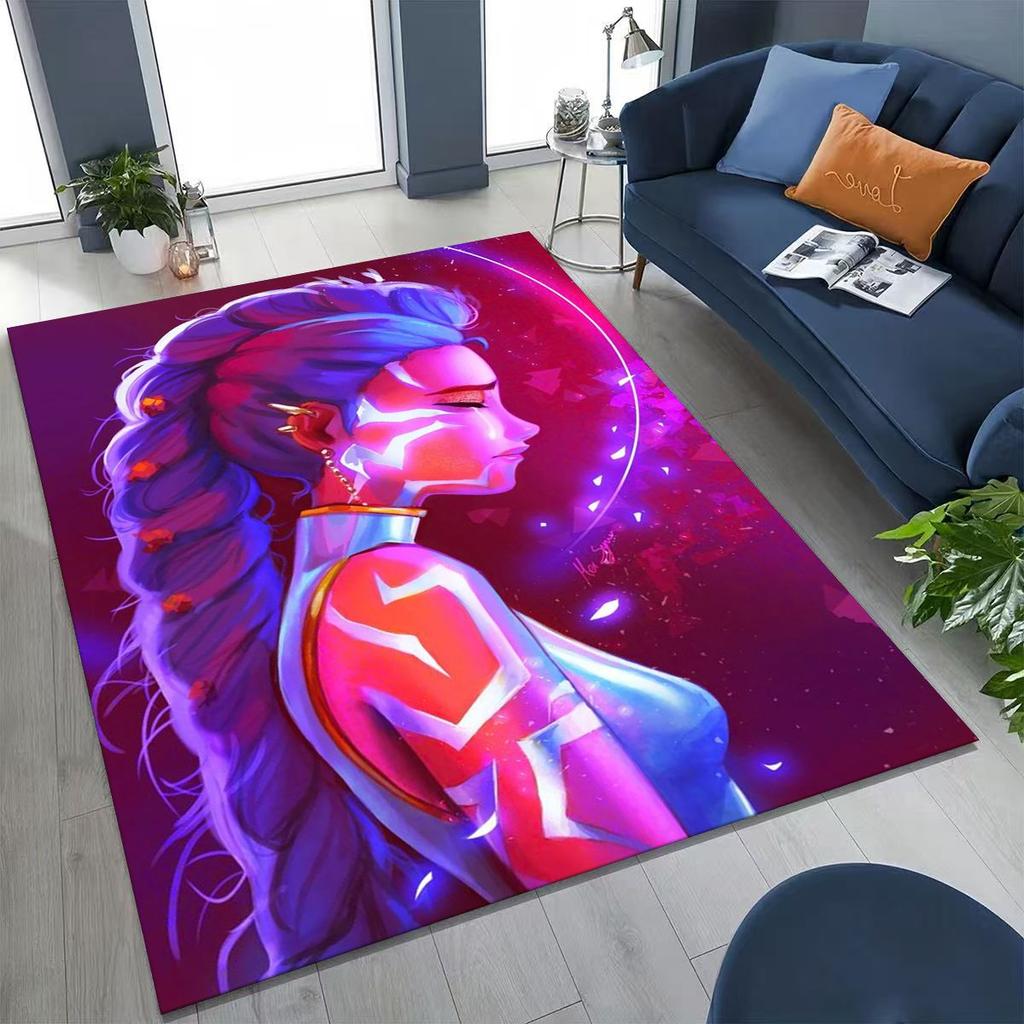 27 Style New KPOP Demon Hunters Rumi Mira Zoey Cartoon Rug for Bedroom Living Room Sofa Home Doormat Decor, Non-slip Floor Mat