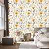Dandelion Wallpaper White for Living Room and Bedroom 50x1000
