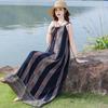 Fashion Floral Sleeveless Cotton Maxi Dress Summer Boho Style Casual Wear for Women