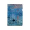 World-Famous Paintings L-Shaped A4 Folder - Monet & Van Gogh Art Design for Students and Office