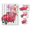 Valentine'S Day Toilet Shower Curtain Four-Piece Printed Floor Mat Set Bathroom Floor Mat Bedroom Absorbent Door Mat Carpet