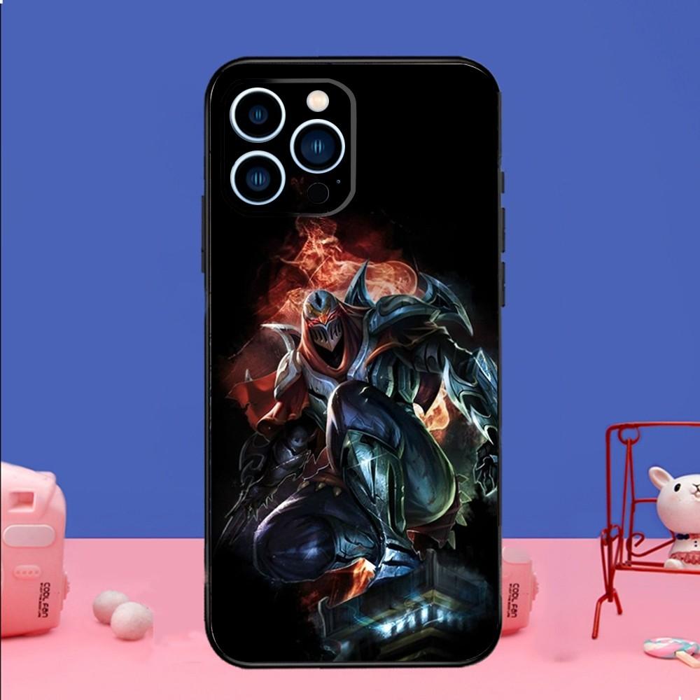 

Game L-LOL Zed Phone Case For iPhone 14,13,12 Mini 11 Pro XR,X,XS,MAX 6S,7,8 Plus Silicone Cover Soft black iPhone13