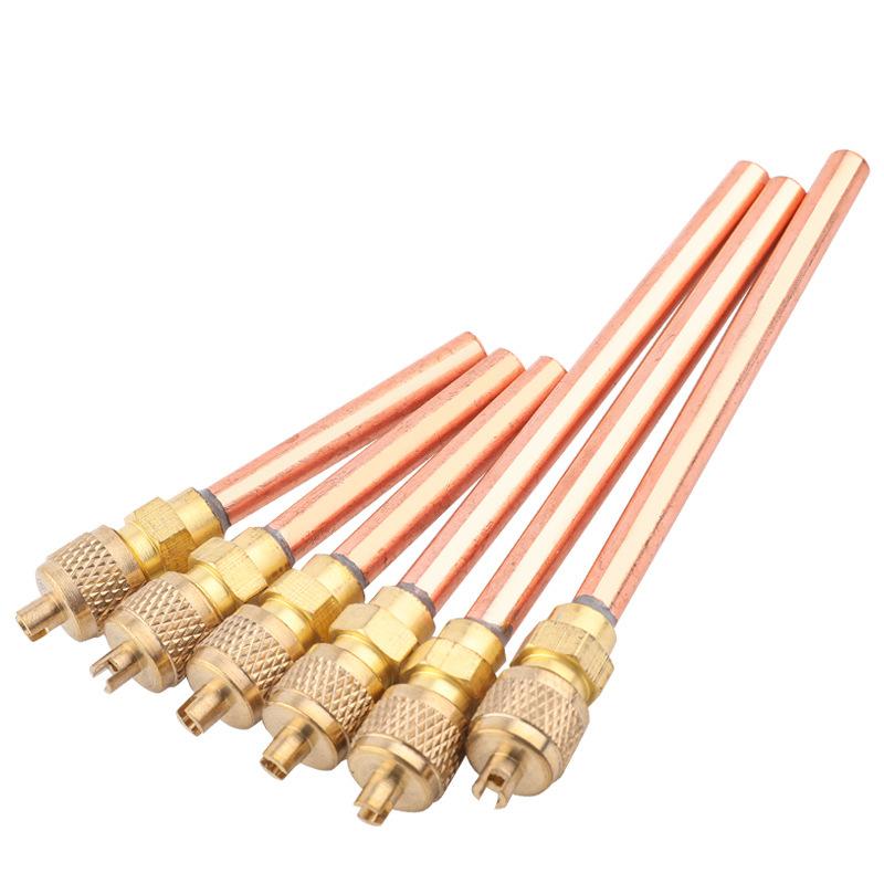 High Quality 1/4'' Service Valve 0.6Mm Thick 63/120Mm Access Valve Strong Core Ac Vacuum System Refrigerator Charging