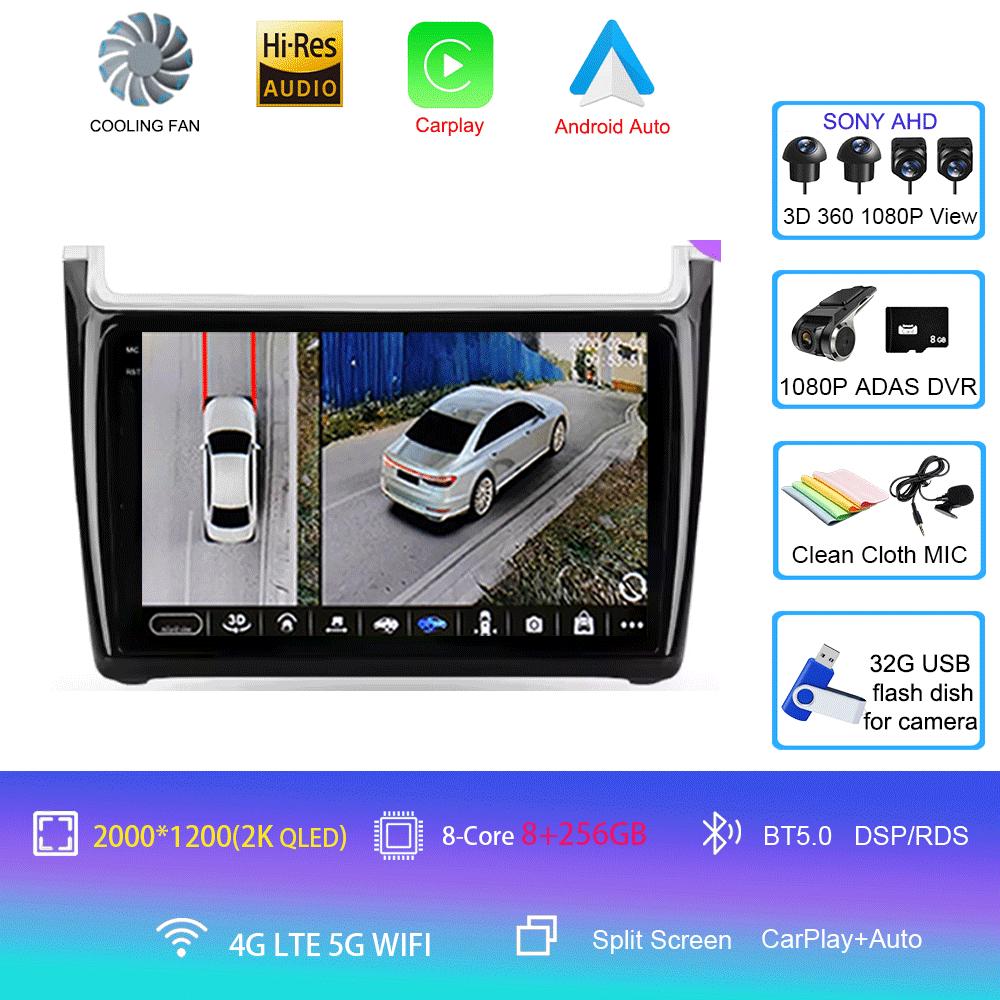 Android 14 For Volkswagen POLO 5 2008 - 2020 Car Radio Multimedia Video Player Navigation Stereo GPS No 2din