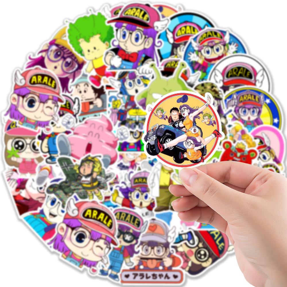 50 Cartoon Cute Alare Notebook Skateboard Trunk Water Cup Doodle Decorative Stickers
