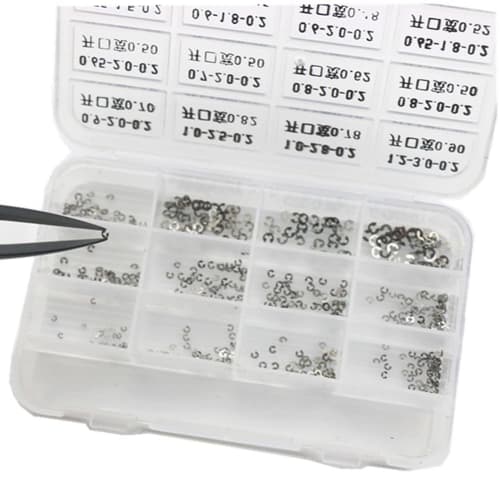 2023 360Pcs 12 Types of Stainless Steel Circlips E-Clips Watch Movement Parts Repair Kit Watch Snap Rings Latch Pusher