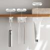 Yousheng Wall Mount Toothbrush Holder Waterproof Easy To Install 1/2 Slot Electric Tooth Brushing Storage Organizer