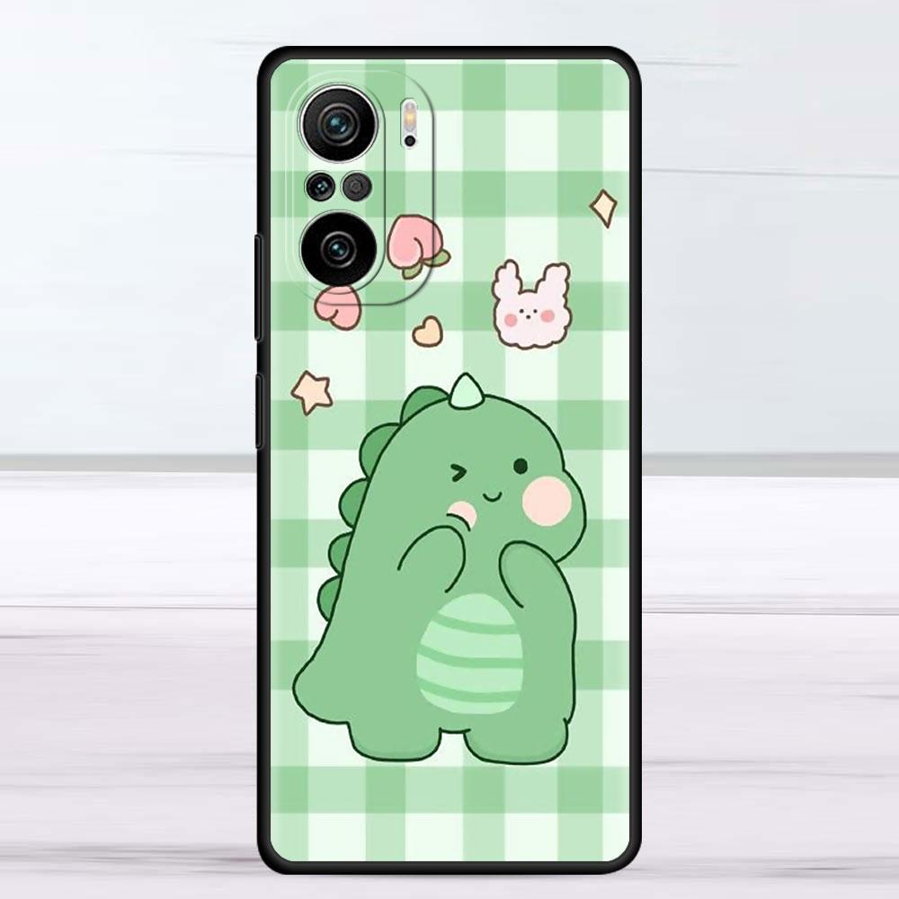 Case For Xiaomi Redmi Note 11 9S 10 9 8 7 9A 9C 9i K40 8T 10C 9T K50 Silicone Phone Shell Dinosaur Cartoon