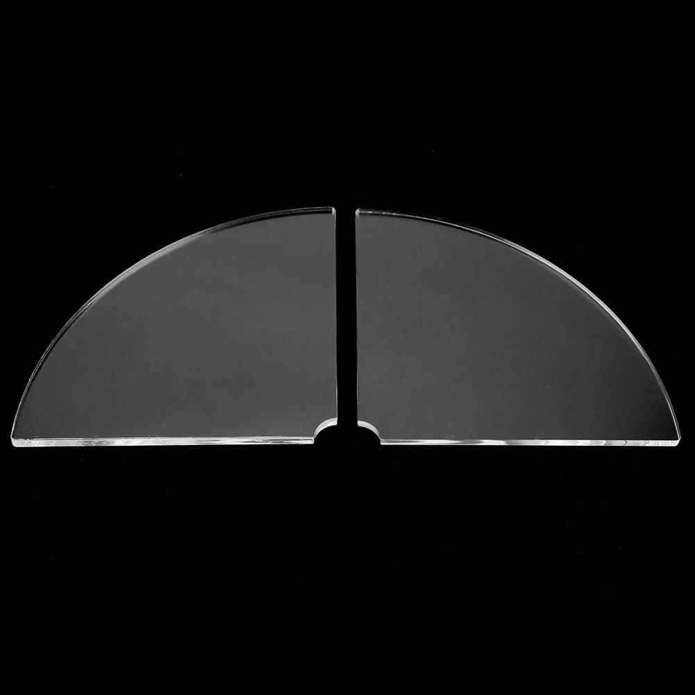 2 Pcs Acrylic Radial Corner Shelf Wall Mounted Floating Shelves Home Decor(Transparent)