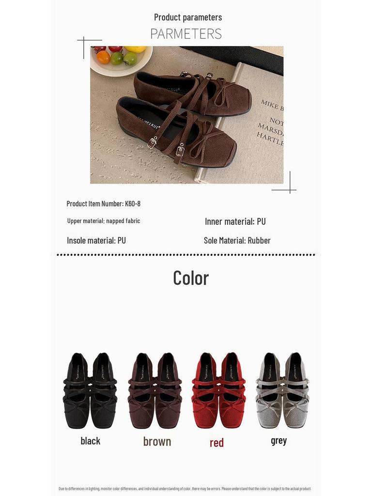 Mary Janes aus Leder im Retro-Stil mit eckiger Spitze - Flacher Absatz, Bequeme Damen-Abendschuhe 2025