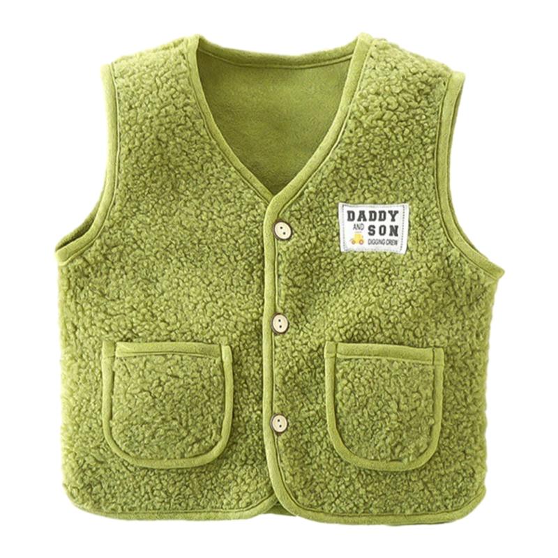 Children's Plush Vest Polar Fleece Sleeveless Jacket Thick Warm Kids Vest