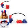 Beautiful Red White Blue Flower Crown Headband For Royal Celebrations