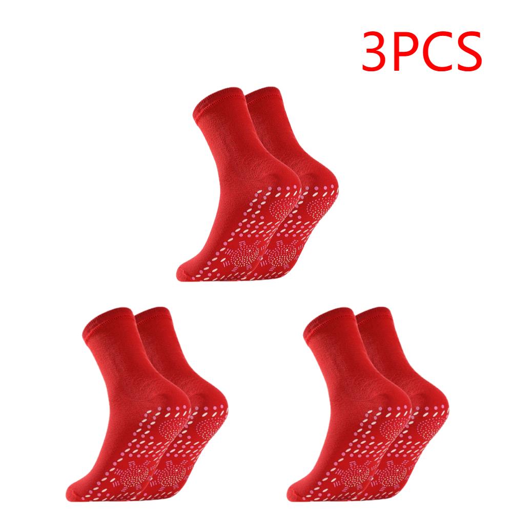 1-5Pair Self-Heating Shaping Socks Pain Relief Foot Therapy Thermal Socks Warming Tourmaline Cold-Resistant Christmas Winter