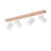 Ceiling Spotlight - NETTLIFE - 4 Bulbs - Wood - GU10 Rotatable 350° - White