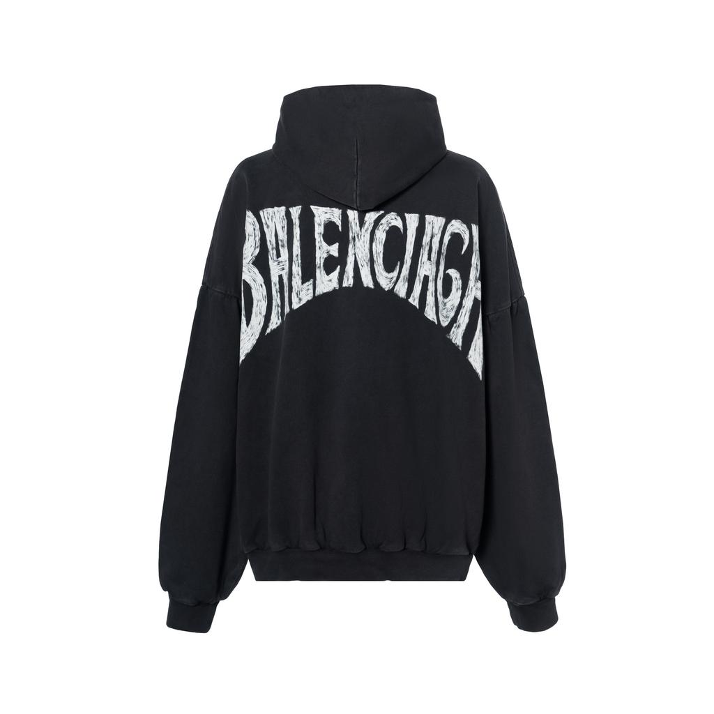 Balenciaga FW23 Sweatshirt Loose Fit Women's Black 761458TPVM11569