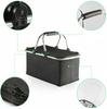 Thermal foldable picnic basket, XXL fabric, black travel basket