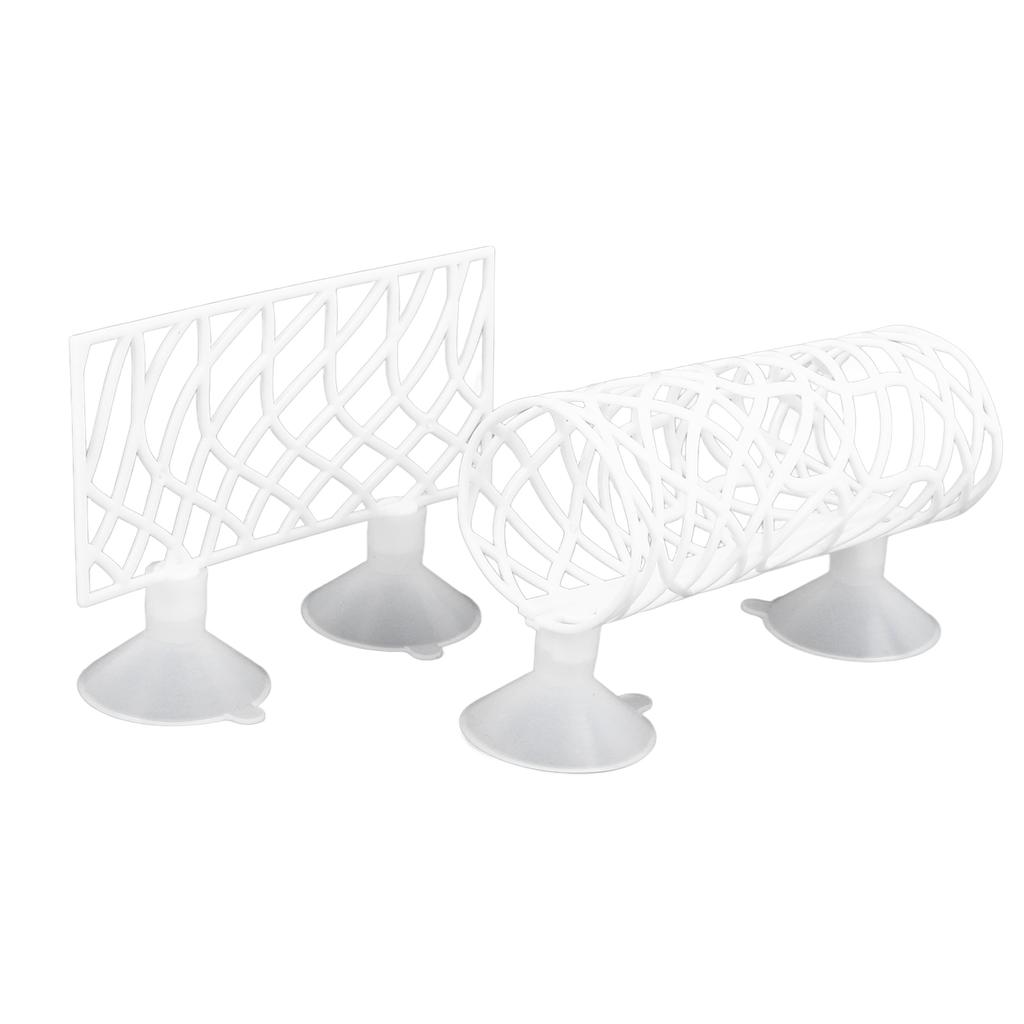 Fish Bed Tunnel Safe Small Hole Hollow Fish Hideout Resting Tube with Suction Cup for Fish Tank Aquarium