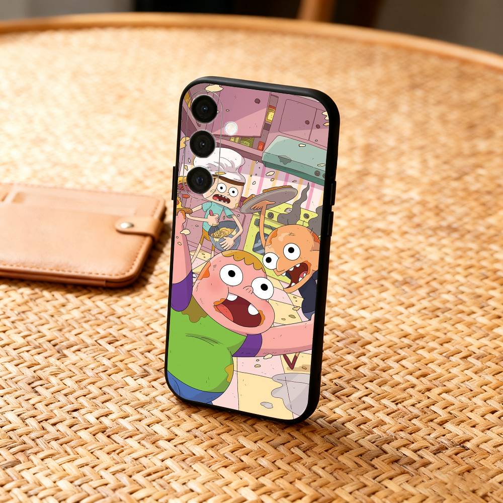 S-Sassy cartoon C-Clarences Phone Case For Samsung A73,72,71,A52,51,40,41,A22,A32,31,A13, Soft Black Shell