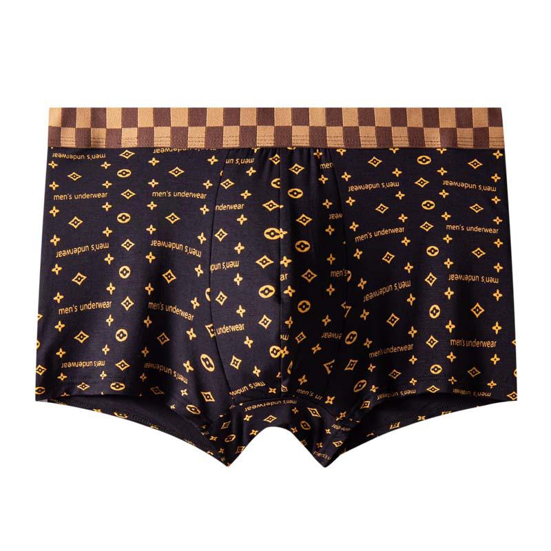 Pánské boxerky z ledového hedvábí s potiskem - Prodyšné, mladistvý letní styl