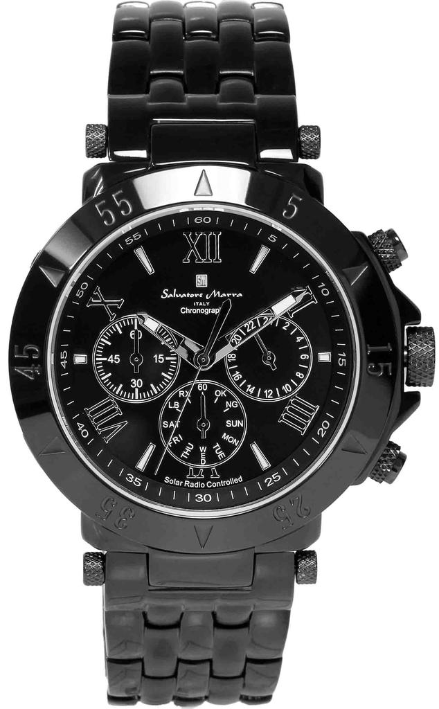 [Salvatore Mara] Wristwatch Radio Solar Chronograph Fully Auto Calendar Limited Model Italian Brand Analog Display Men's [Magazine Model] [Product]