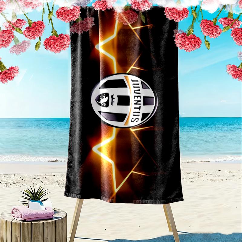 1pc Juventus Football Club Beach Towel, Soft Beach Towel Suitable for Beach Swimming, Outdoor Camping and Traveling