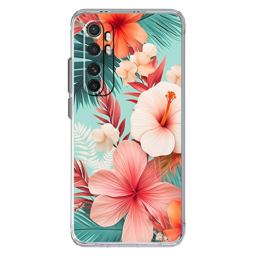Phone Case For Xiaomi Poco X6 X5 NFC X3 F6 F5 Pro F4 F3 M3 14 13T 12T 12 13 Lite 11 Mi 5G Clear Cover Beauty Flowers Leaves