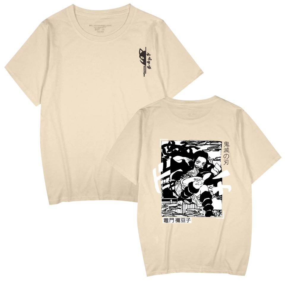 Japan Demon Slayer anime-themed short-sleeved T-shirts for men and women summer printed T-shirts 0038