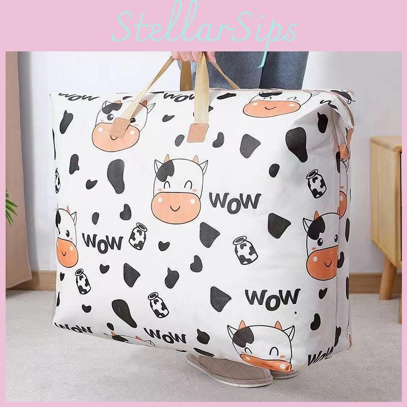 Cotton Quilt Storage Bag With Handles For Dorm Room Organization