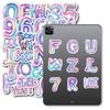New 50 English Alphanumeric Color Aluminum Film Balloon Stickers Tablet Phone Case Decoration Waterproof Stickers