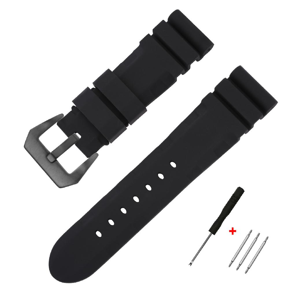 Silikonarmbänder für Panerai 22mm 24mm Uhrenarmband Ersatz Universal Correa Reloj Herrenarmband Gummi Sport Uhrenarmband