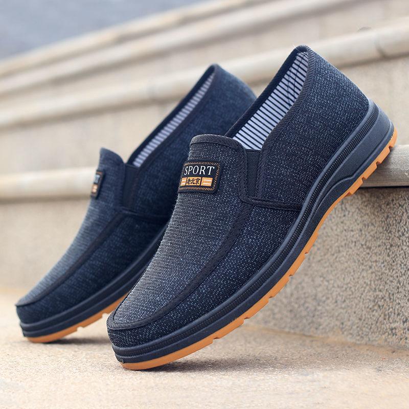 Mens Casual Shoes Slip on Canvas Sneakers Breathable Summer Walking Loafers Non Slip Comfortable Youth Skate Flats