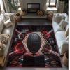 Tappeto in Flanella Stampato AC Milan Antiscivolo Morbido Poliestere Tappeto per Pavimento Tappetino Decorativo da Interno per Camera da Letto Soggiorno Divano Sala Giochi Decorazione Casa