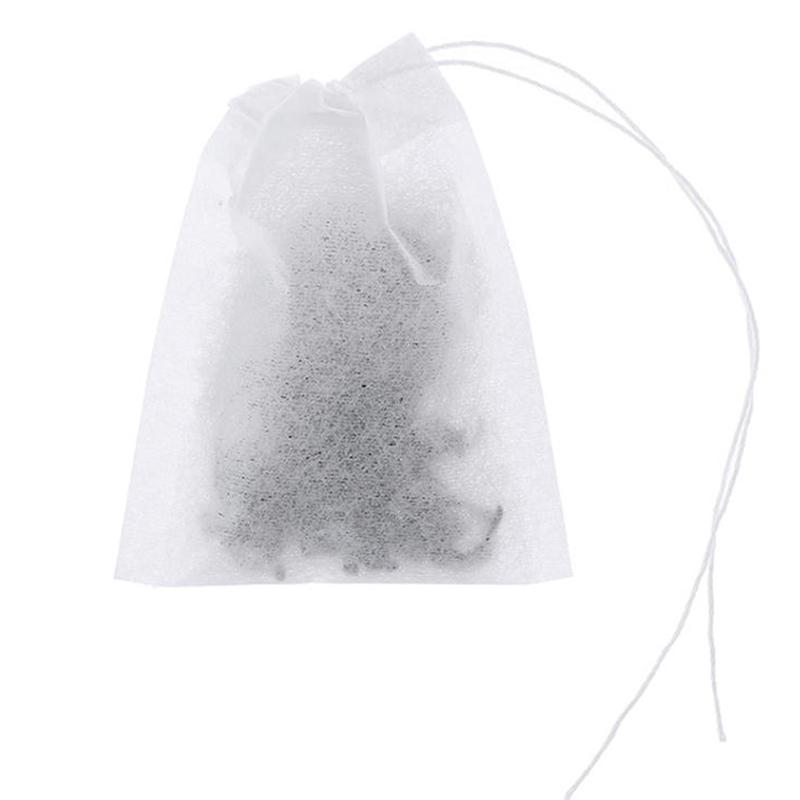 100Pcs/Lot Tea Bag Filter Paper Bags Empty Drawstring Teabags For Herb Tea