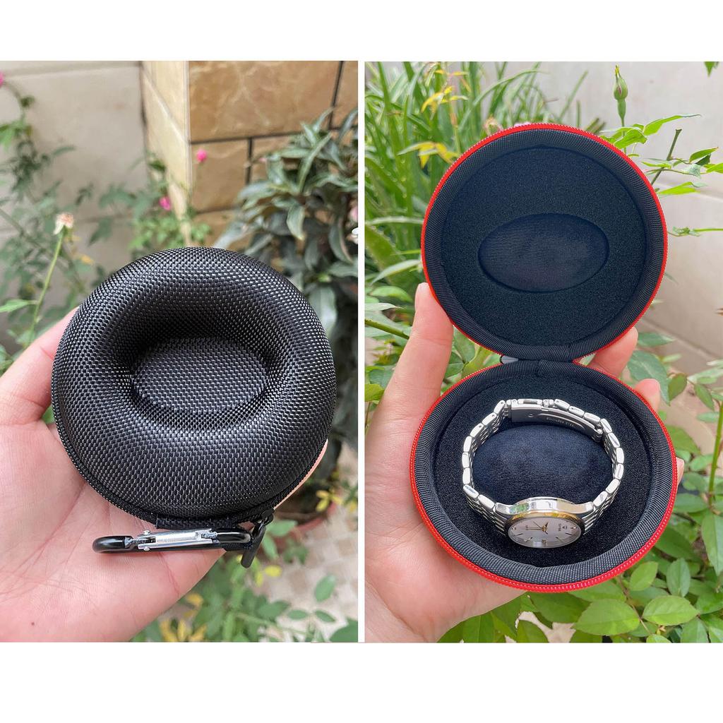 Reiseuhrenetui Einzelne Aufbewahrungsbox für Armbanduhren Tragbarer Uhren-Reiseorganizer Uhren-Reisetasche für Männer Frauen